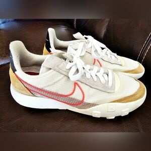 Nike Waffle Racer 2X, Womens Size 10 Sneakers, 'White Bright Crimson'